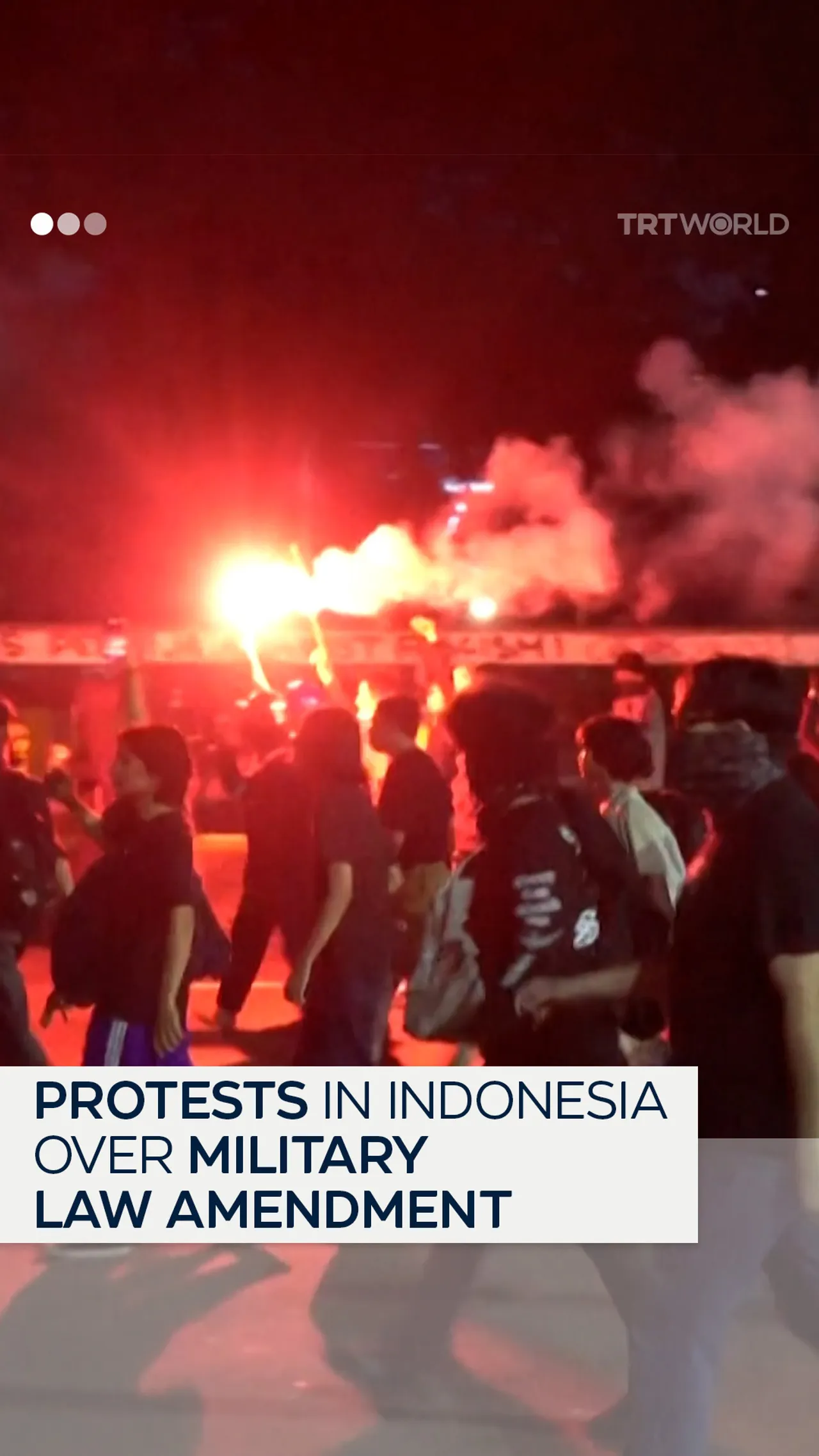 Protests in Indonesia over military law amendment